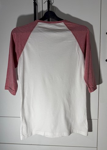 UnisexBeyaz Kısa Kollu Pamuklu Tişört - Görsel 2