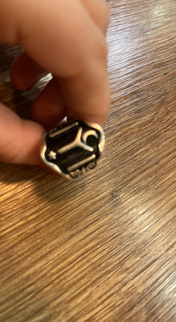 Siyah Erkek Biker  yüzük gümüş - Görsel 3