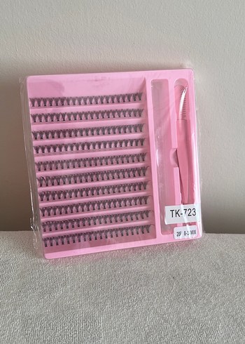 Pastel Pembe Takma Kirpik Seti (özel ilandır)