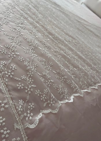 Nakışlı Pudra Pembe Yatak Örtüsü İSTİKBAL - Görsel 3