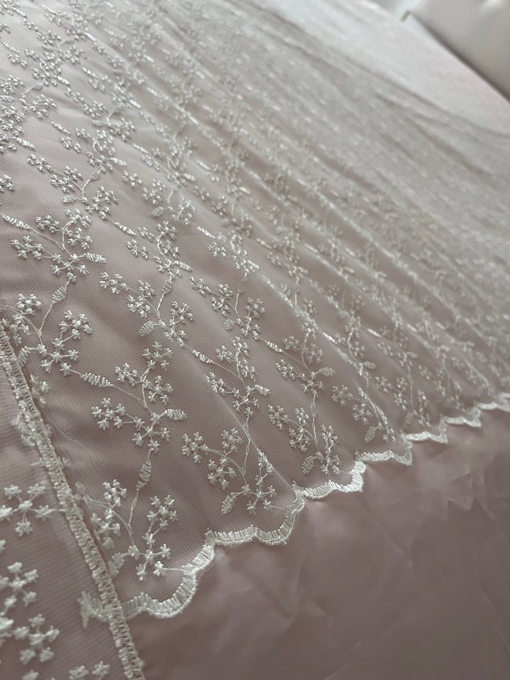 Nakışlı Pudra Pembe Yatak Örtüsü İSTİKBAL - Görsel 3