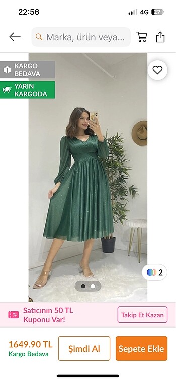 Kadın midi abiye