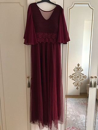 Abiye elbise (Bordo)