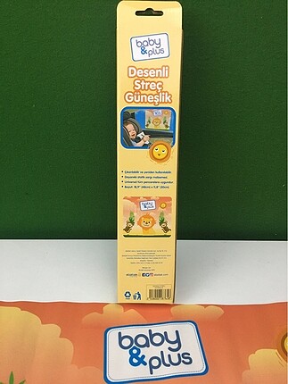 9- 18 kg Beden Desenli bebek araç güneşlik