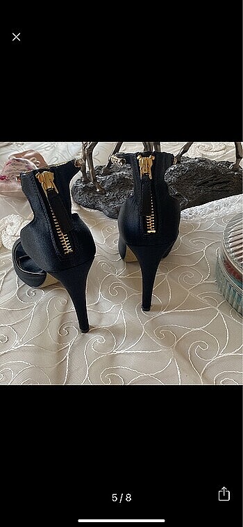 Nine West Ninewest siyah saten ayakkabı