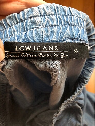 36 Beden mavi Renk Denim pantolon