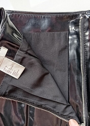 36 Beden H&M astarli pvc lateks gotik etek 