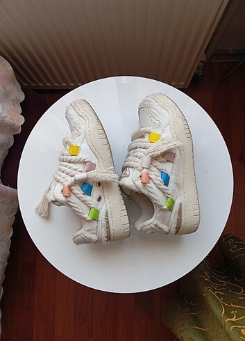 36 Beden butik urunu renkli bagcikli sneaker