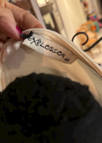 90lardan Beyaz Vintage Baskılı Mini Elbise - Görsel 7