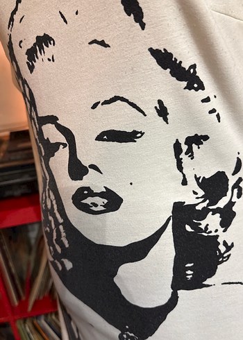 90lardan Beyaz Vintage Baskılı Mini Elbise - Görsel 6