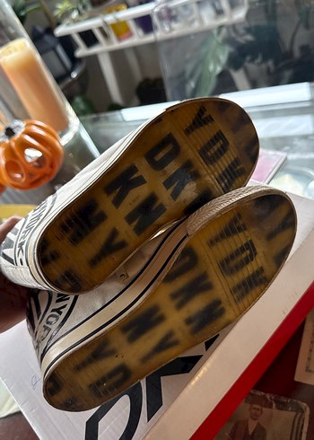 Beyaz DKNY Fermuarlı Dolgu Topuklu Sneakers - Görsel 4