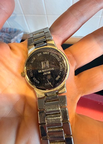 Momentus klasik Altın detaylı Çelik Erkek Saat - Görsel 3