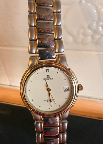 Momentus klasik Altın detaylı Çelik Erkek Saat - Görsel 2