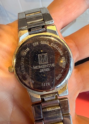 Momentus klasik Altın detaylı Çelik Erkek Saat - Görsel 4