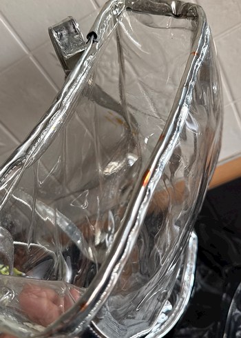 Şeffaf Fermuarlı Kadın Sırt Çantası 3 adet kesesi ile beraber - Görsel 11