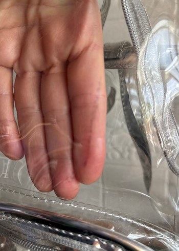 Şeffaf Fermuarlı Kadın Sırt Çantası 3 adet kesesi ile beraber - Görsel 12