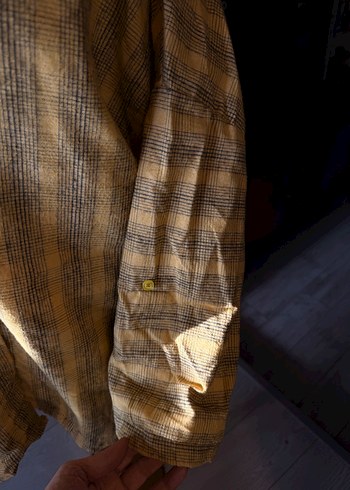 Sarı kadın oduncu gömlek - Görsel 4