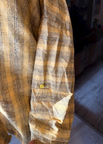 Sarı kadın oduncu gömlek - Görsel 3