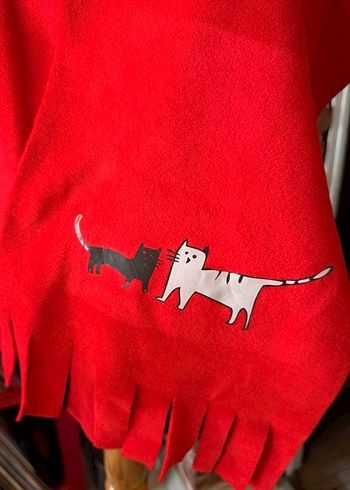 Kedili polar atkı bere eldiven seti - Görsel 3