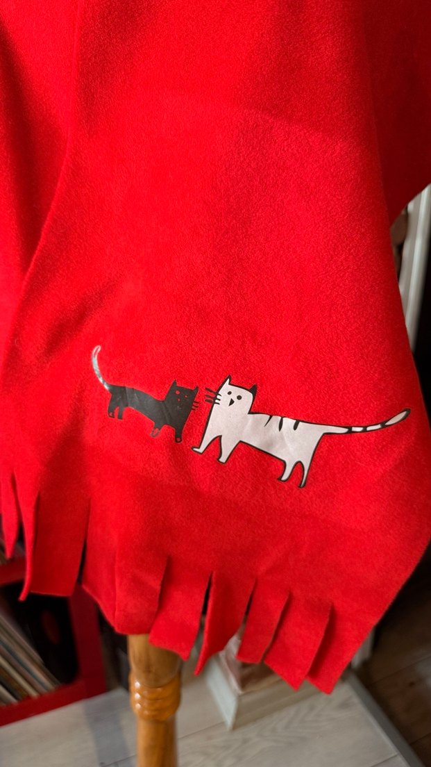 Kedili polar atkı bere eldiven seti - Görsel 3