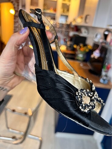 38 Beden siyah Renk Şeffaf topuk Nine West