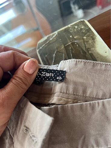 40 Beden camel Renk Kadın canvas pantolon