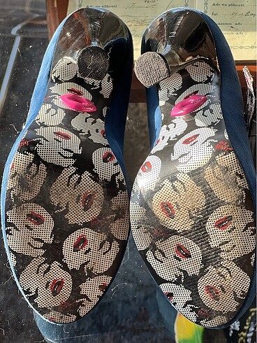 37,5 Beden mavi Renk Betsey Johnson Mary Jane modeli