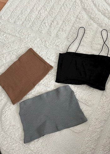 s Beden Kadın Midi Bralet Üçlü Paket