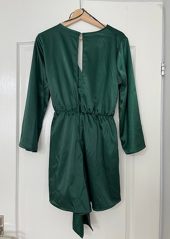 Yeşil Saten Tulum - Görsel 6