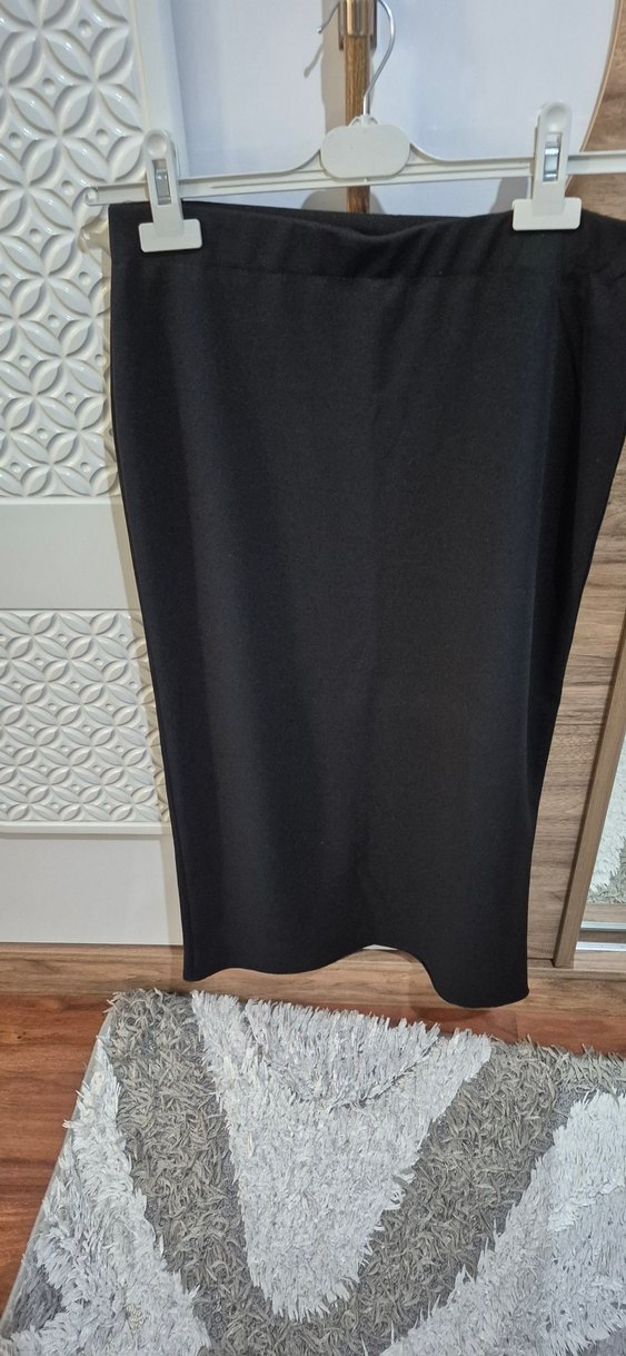 Düz Siyah Uzun Etek - Görsel 3