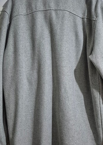 Düğmeli Gri Erkek Yün Ceket - Görsel 2