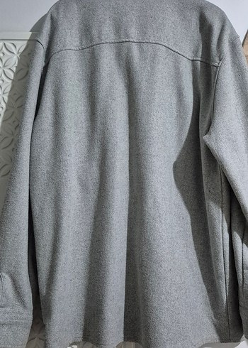 Düğmeli Gri Erkek Yün Ceket - Görsel 3