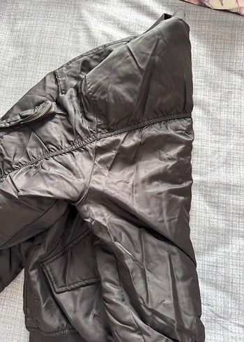 Bershka Siyah Fermuarlı Kadın Street Wear Ceket
