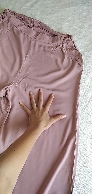 Diğer 42 beden gül kurusu cepli kapri pantolon