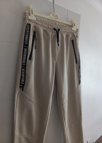 Bej Fermuarlı erkek Eşofman Altı - Görsel 2