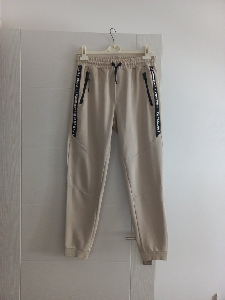 Bej Fermuarlı erkek Eşofman Altı - Görsel 4