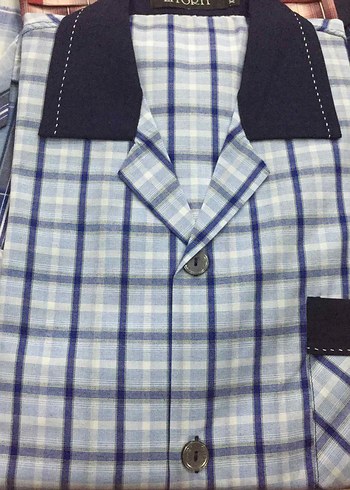 Gri Düğmeli Erkek pijama takımı - Görsel 8