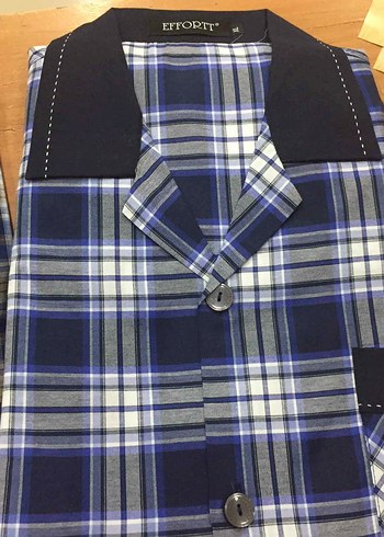 Gri Düğmeli Erkek pijama takımı - Görsel 3