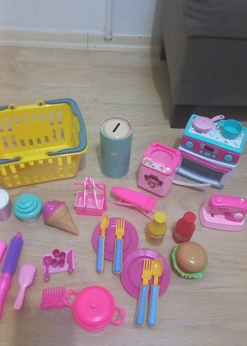Renkli Çocuk Oyuncak Seti - Mutfak ve Yemek Aksesuarları - Görsel 9