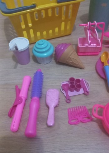 Renkli Çocuk Oyuncak Seti - Mutfak ve Yemek Aksesuarları - Görsel 2