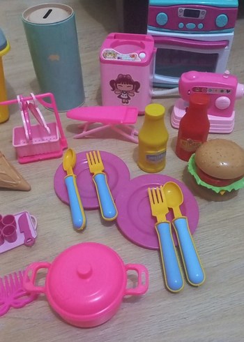 Renkli Çocuk Oyuncak Seti - Mutfak ve Yemek Aksesuarları - Görsel 3