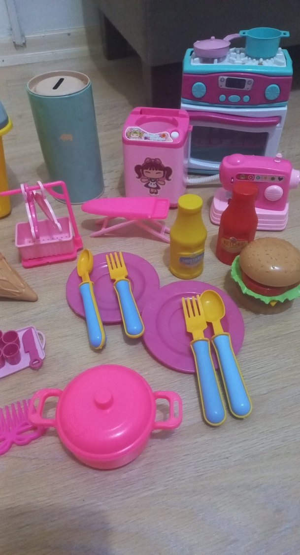 Renkli Çocuk Oyuncak Seti - Mutfak ve Yemek Aksesuarları - Görsel 3