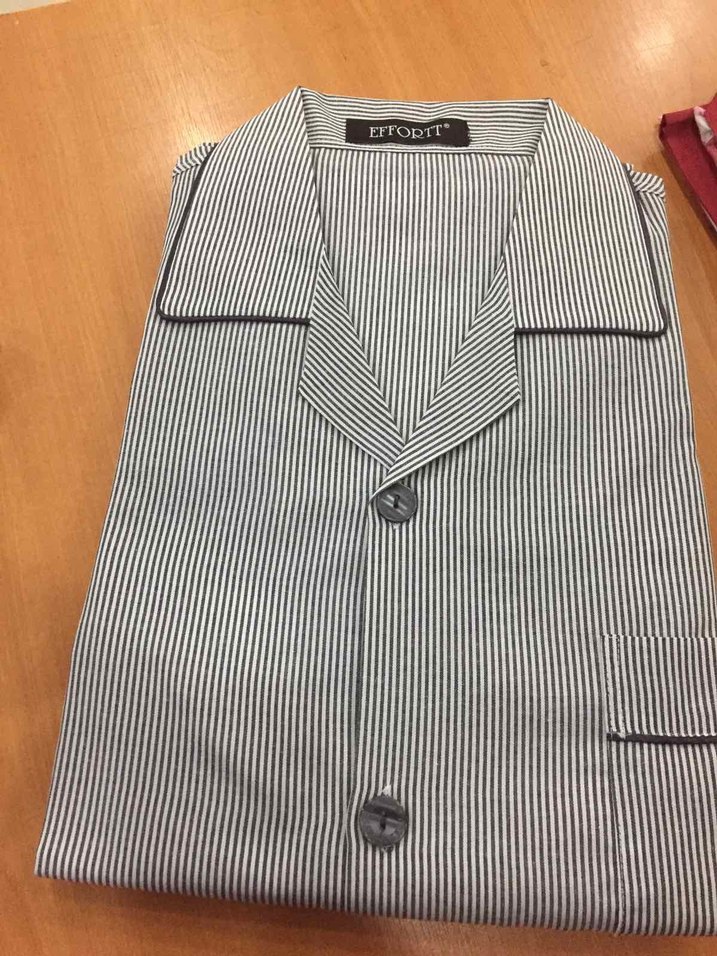 uzun Kollu Gri Ekose Erkek pijama takımı - Görsel 3