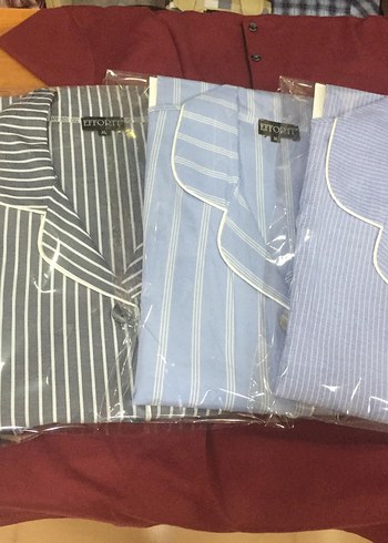 Gri Kareli Düğmeli Erkek Pijama Üstü - Görsel 11