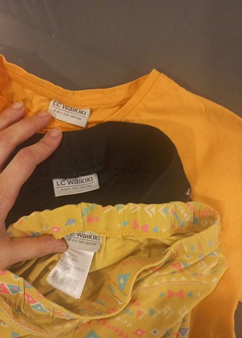 Sarı Kız Çocuk Baskılı Tişört - Görsel 5