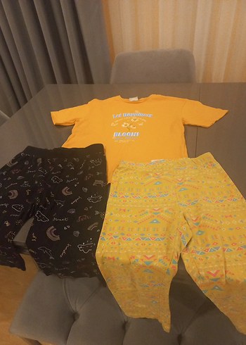 Sarı Kız Çocuk Baskılı Tişört - Görsel 2