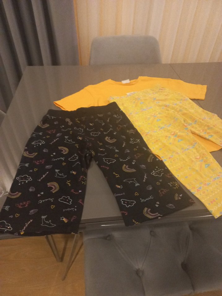 Sarı Kız Çocuk Baskılı Tişört - Görsel 4