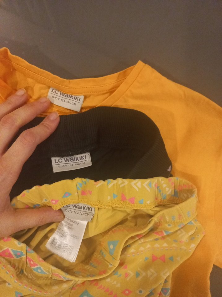 Sarı Kız Çocuk Baskılı Tişört - Görsel 5