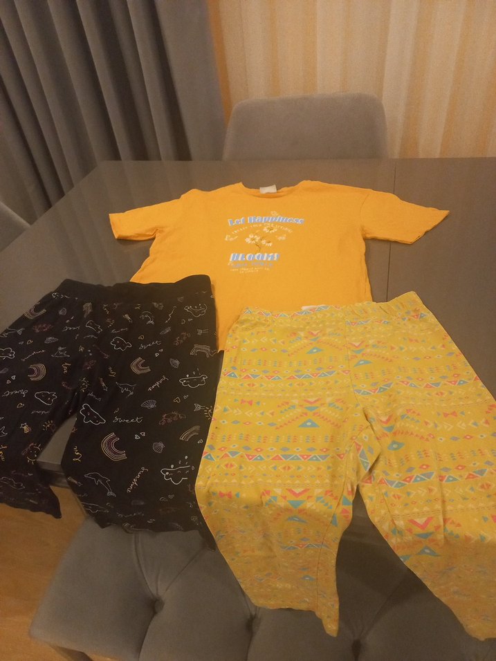 Sarı Kız Çocuk Baskılı Tişört - Görsel 2