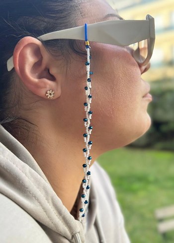 Kırmızı Boncuklu Kadın Gözlüğü Zinciri - Görsel 7